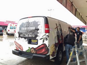 Custom Vehicle Wrap for Outdoor Signs in NYC